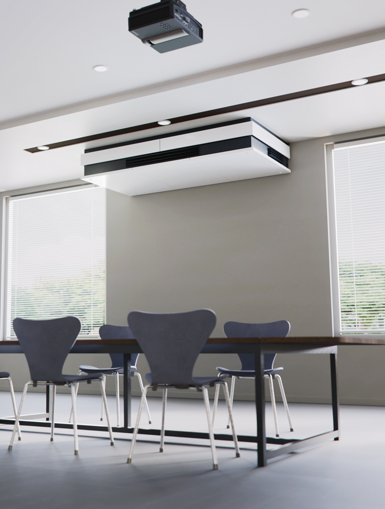De HVAC oplossing van de toekomst 
combineert ventilatie, verwarming en koeling.